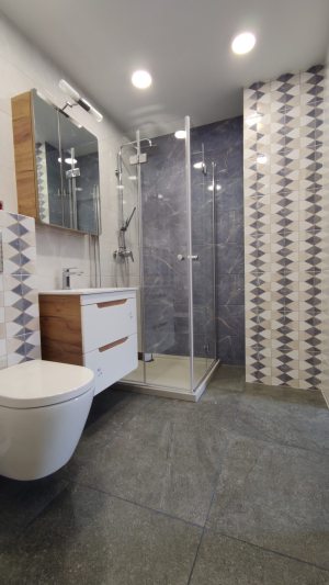 Wykończenie łazienki projekt z marketu