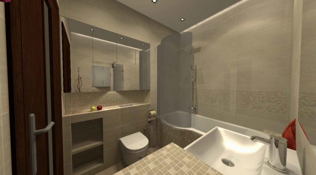 Łazienka z wanno prysznicem