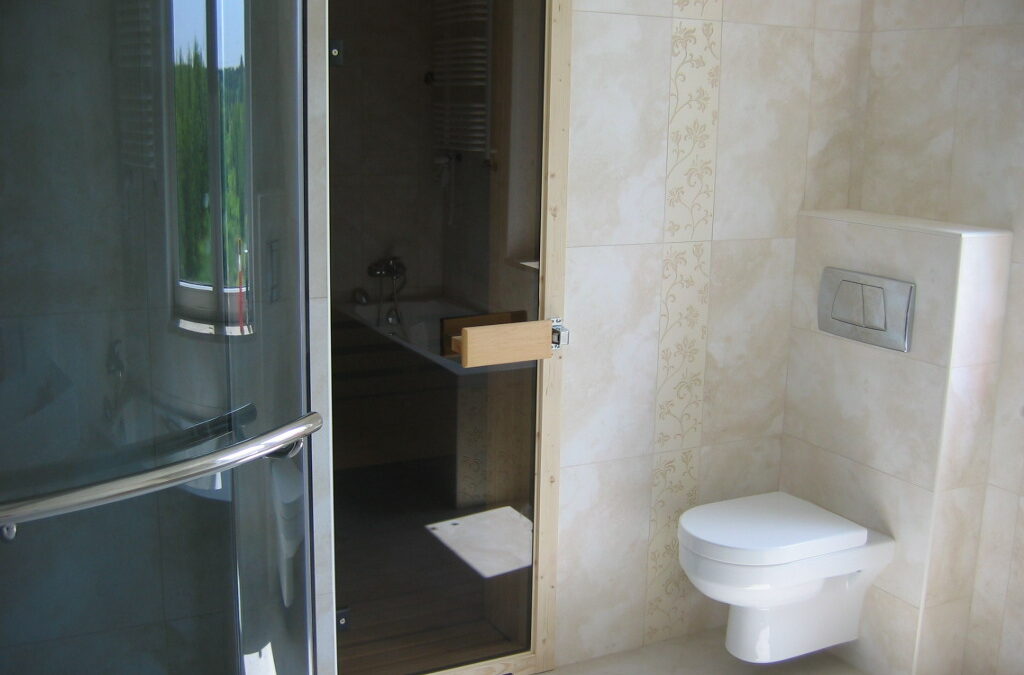 Łazienka połączona z sauną