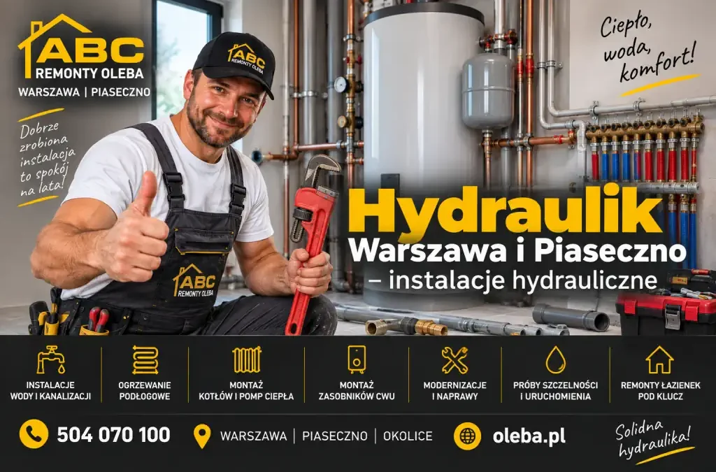 Hydraulik Warszawa i Piaseczno – instalacje hydrauliczne przy remontach