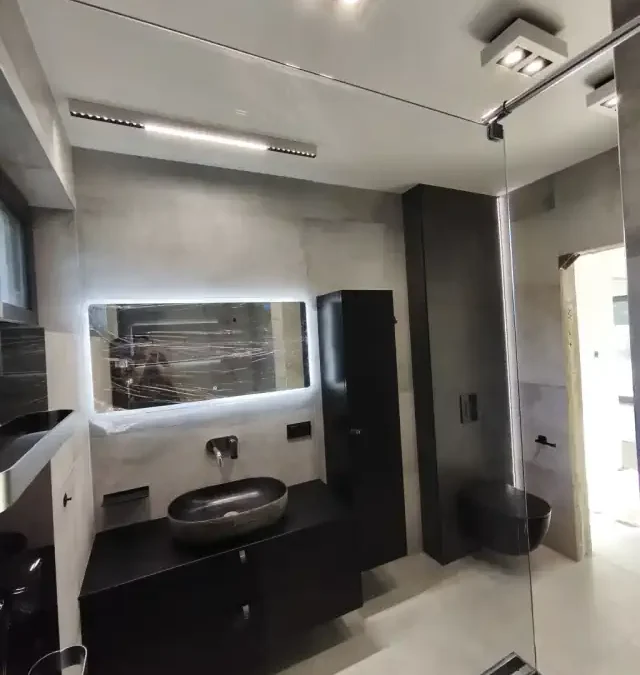 Nowoczesna minimalistyczna łazienka 11m Piaseczno